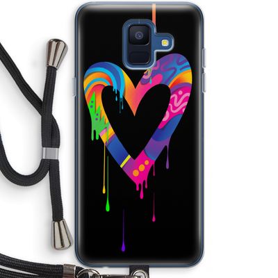 Melts My Heart: Samsung Galaxy A6 (2018) Transparant Hoesje met koord