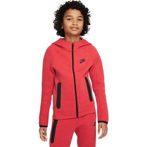 Nike Tech Fleece Full-Zip Hoody Kids - Opruiming - Kleding - Red/Black - maat 137-147