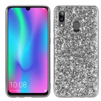 Glittery poeder schokbestendig TPU Case voor Galaxy A30 (zilver)