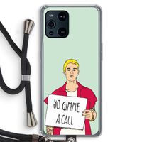 Gimme a call: Oppo Find X3 Pro Transparant Hoesje met koord