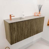 Toiletmeubel Mondiaz Joya Dlux | 90 cm | Meubelkleur Dusk | Faye wastafel Opalo Wasbak Links | 1 kraangat