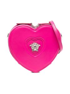 Versace Kids sac porté épaule en cuir à plaque Medusa Head - Rose