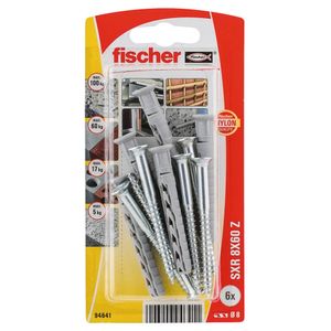 Fischer 94641 schroefanker & muurplug 6 stuk(s) Schroef- & plugset 60 mm