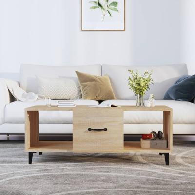Salontafel 102x50x40 cm bewerkt hout sonoma eikenkleurig