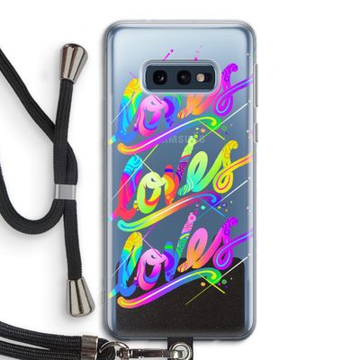 Loves: Samsung Galaxy S10e Transparant Hoesje met koord