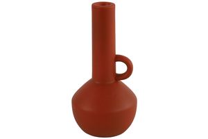 Kandelaar fles m/oor Piper red-L12B12H23CM