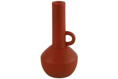 Kandelaar fles m/oor Piper red-L12B12H23CM