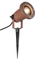 Buitenspot Nautilus 15 inclusief 1,5 meter kabel met stekker GU10 Roest