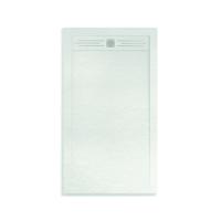 Douchebak BWS Veroni Elite 140x90 cm Composietsteen Wit