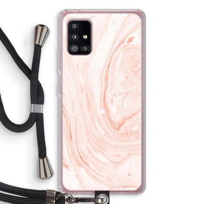 Peach bath: Samsung Galaxy A51 5G Transparant Hoesje met koord