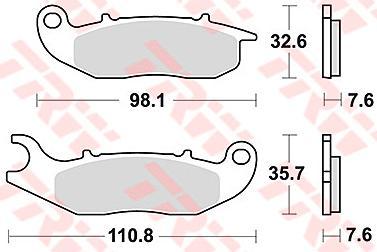 TRW Brake pad mcb 818 organic standard