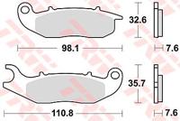 TRW Brake pad mcb 818 organic standard