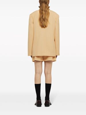 Jil Sander short en coton à design plissé - Orange