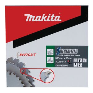 Makita B-67315 B-67315 Cirkelzaagblad 305 x 30 x 2.15 mm Aantal tanden: 80 1 stuk(s)