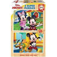 Mickey & Minnie - 2 houten puzzels - thumbnail
