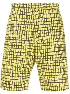 Moschino graphic print knee-length shorts - Jaune