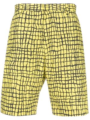 Moschino graphic print knee-length shorts - Jaune