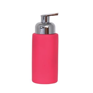 MSV Zeeppompje/dispenser Kyoto - keramiek - fuchsia roze - 6.5 x 18 cm - 250 ml   -