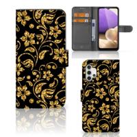 Samsung Galaxy A32 4G Hoesje Gouden Bloemen