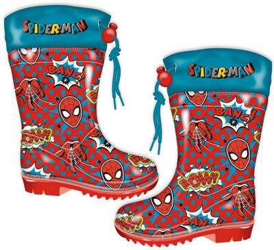 Marvel regenlaarzen Spider Man junior PVC rood/blauw maat 30