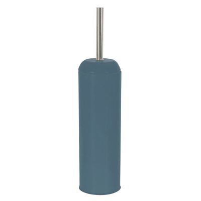 Excellent Houseware - Toiletborstel met houder - rond - navy - 40cm