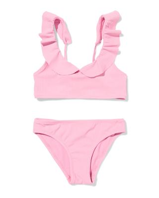 HEMA Kinderbikini rib roze (roze)