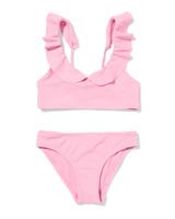 HEMA Kinderbikini rib roze (roze)