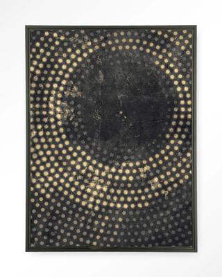 Urban Cotton Wandkleed 'Cala' 145 x 190cm in Floating Frame - black