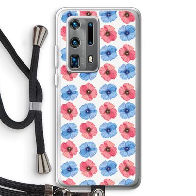 Klaproosjes: Huawei P40 Pro Plus Transparant Hoesje met koord