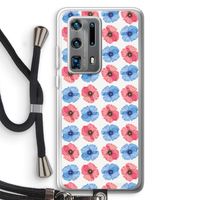 Klaproosjes: Huawei P40 Pro Plus Transparant Hoesje met koord