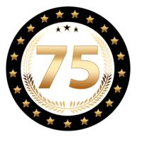 Bierviltjes 75 - 50x stuks - zwart/goud - luxe - verjaardag/jubilea - feestartikelen