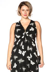 Yoek Dress pleated FARFALLE | Zwart | Maat M
