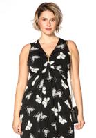 Yoek Dress pleated FARFALLE | Zwart | Maat XL