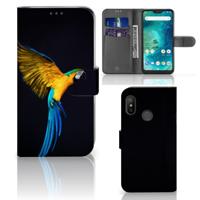 Xiaomi Mi A2 Lite | Telefoonhoesje | Met pasjeshouder | Papegaai