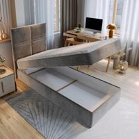 OP=OP Opberg Boxspring Levi 80 x 200 Zwart