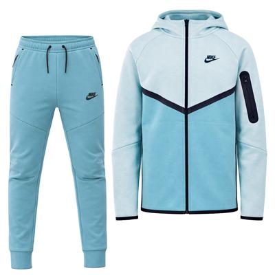 Nike Tech Fleece Sportswear Trainingspak Kids Lichtblauw Blauw Zwart Nike Tech Fleece Sportswear Trainingspak Kids Lichtblauw Blauw Zwart