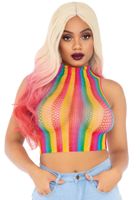 Sexy Regenboog Crop Top