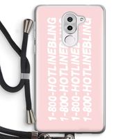 Hotline bling pink: Honor 6X Transparant Hoesje met koord