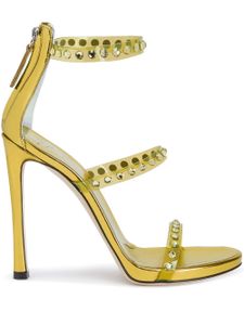 Giuseppe Zanotti sandales à ornements de pierres - Jaune