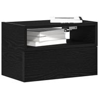 Nachtkastje wandgemonteerd 45x26x28,5 cm zwart Nachtkastje wandgemonteerd 45x26x28,5 cm zwart