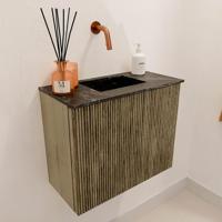 Toiletmeubel Mondiaz Joya Dlux | 50 cm | Meubelkleur Dusk | Faye wastafel Lava Wasbak Midden | Zonder kraangat(en)