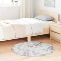 VidaXL Hoogpolig vloerkleed navarra 100x100 cm polyester zilvergrijs