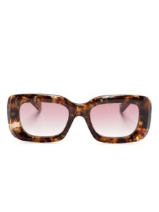 Chloé Eyewear lunettes de soleil rectangulaires Gayia - Marron