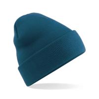 Beechfield Basic dames / heren beanie wintermuts - 100% soft Acryl - petrol blauw - Super soft
