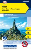 Wandelkaart 23 Outdoorkarte Rhön | Kümmerly & Frey