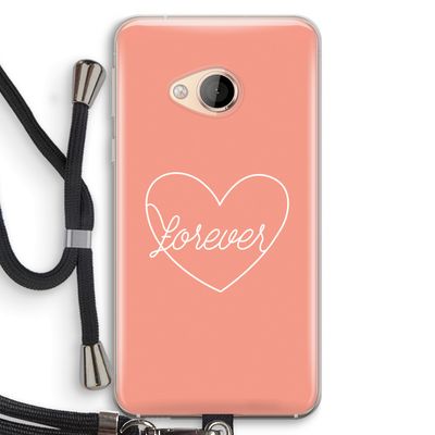 Forever heart: HTC U Play Transparant Hoesje met koord