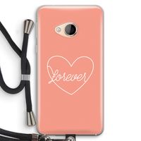 Forever heart: HTC U Play Transparant Hoesje met koord