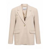 Object - Beige | Dames | Blazer | Beige | 44 | regular | Kamst mode