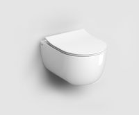 Clou Hammock randloos toilet keramiek 49cm met dunne softclose zitting wit glans - thumbnail