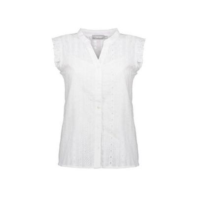 Geisha top met ruches wit